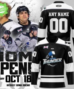 Wichita Thunder 2025 Black & White Hockey Jersey – Custom Fan Gear