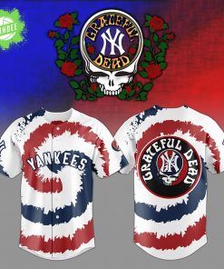Yankees x Grateful Dead Jersey – Psychedelic Pinstripes Fusion 3D Edition