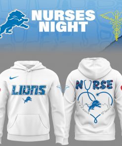 Detroit Lions Nurses Appreciation White Hoodie – Limited Edition