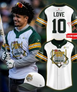 Green Bay Packers x Jordan Love Baseball Jersey 2025 Custom White