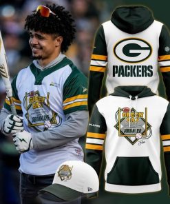 Green Bay Packers x Jordan Love Hoodie 2025 White