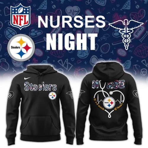 Pittsburgh Steelers Nurses Appreciation Black Hoodie – Limited Edition