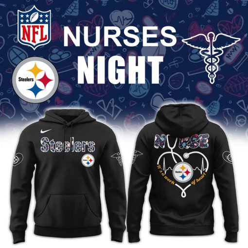 Pittsburgh Steelers Nurses Appreciation Black Hoodie – Limited Edition