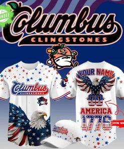 Limited Editions Columbus Clingstones 4th of July USA Baseball Jersey