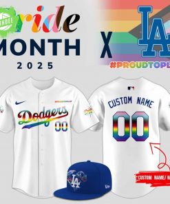 2025 Limited Edition Los Angeles Dodgers Pride Month Personalized Jersey White