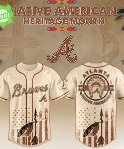 Atlanta Braves x Native American Heritage Month-3D Baseball Jersey