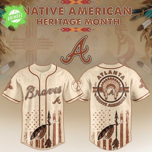 Atlanta Braves x Native American Heritage Month-3D Baseball Jersey