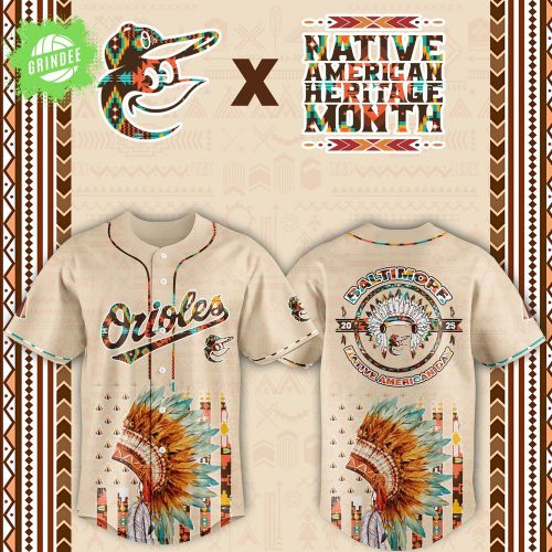 Baltimore Orioles x Native American-3D Baseball Jersey