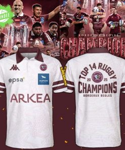 Bordeaux Begles Champions 2025 White Polo