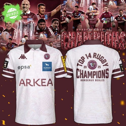 Bordeaux Begles Champions 2025 White Polo