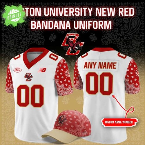 Boston College Football 2025 Red Bandana Uniform