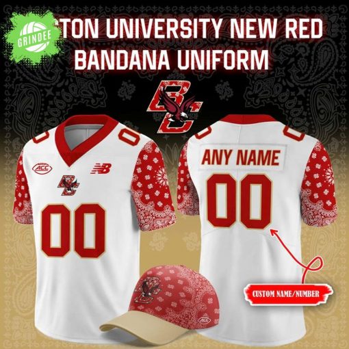 Boston College Football 2025 Red Bandana Uniform