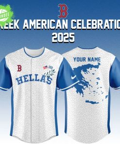 Boston Red Sox x Greek American Celebration 2025 Baseball Jersey Custom name