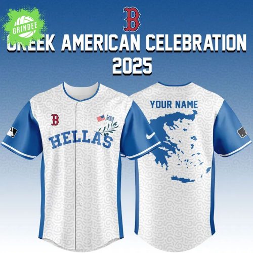 Boston Red Sox x Greek American Celebration 2025 Baseball Jersey Custom name
