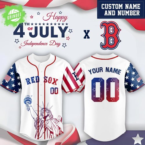 Boston Red Sox x Independence Day Edition-3D Baseball Jersey