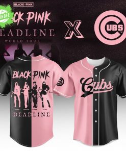 Chicago Cubs x Black Pink Jersey-3D Baseball Jersey