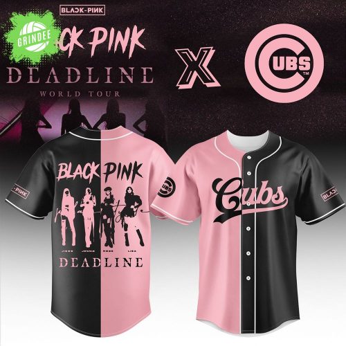 Chicago Cubs x Black Pink Jersey-3D Baseball Jersey