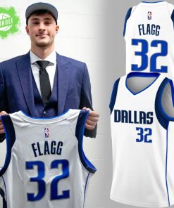 Cooper Flagg Mavericks 2025 NBA Draft First Round Pick Swingman White Jersey
