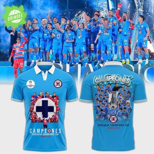 Cruz Azul Football Campeones Concacaf Champions Cup Torneo 2025 Polo shirt
