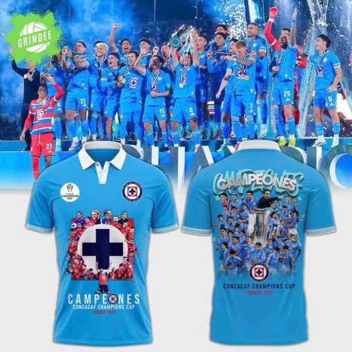 Cruz Azul Football Campeones Concacaf Champions Cup Torneo 2025 Polo shirt