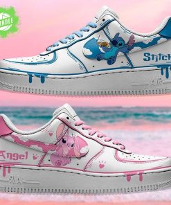 Disney Stitch & Angel Nike Air Force 1 Shoes