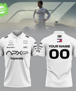 F1 The Movie 2025 APXGP “Prad Pitt” White Polo