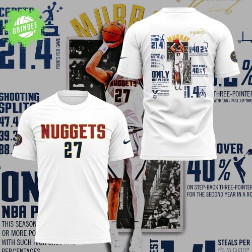 Jamal Murray’s 2024-25 Season Limited Edition White TShirt