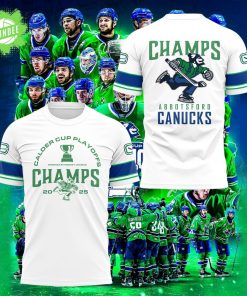Limited Edition Ab Canucks 2025 Calder Cup Champions White Tshirt