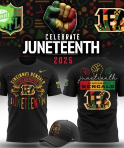 Limited Edition Cincinnati Bengals Celebrate Juneteenth 2025 Tshirt