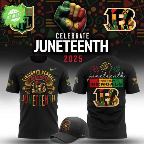Limited Edition Cincinnati Bengals Celebrate Juneteenth 2025 Tshirt