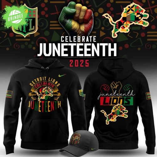 Limited Edition Detroit Lions Celebrate Juneteenth 2025 Hoodie