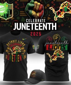 Limited Edition Detroit Lions Celebrate Juneteenth 2025 Tshirt