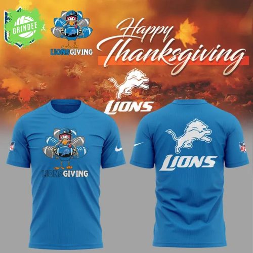 Limited Edition Detroit Lions Happy Thanksgiving Day Tshirt