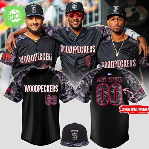 Limited Edition Fayetteville Woodpeckers Black Ops is Black Jersey 2025