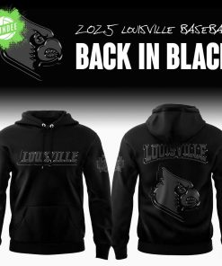 Limited Edition Louisville Baseball Back In Black Hoodie