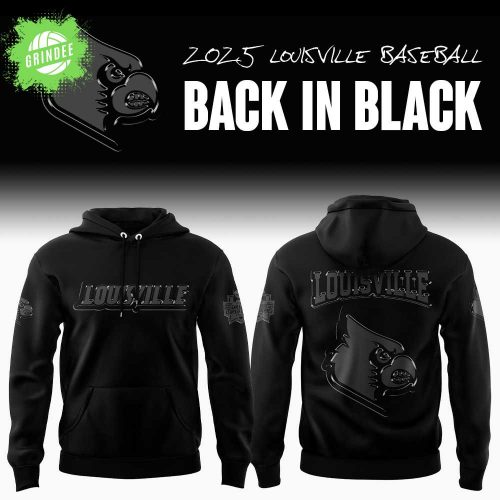 Limited Edition Louisville Baseball Back In Black Hoodie