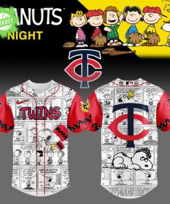 Limited Edition Minnesota Twins 75th Anniversary of Peanuts Plus Jersey