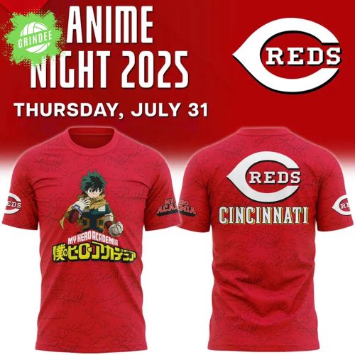 Limited Edition Reds x My Hero Academia-Themed Anime Night T-Shirt 2025