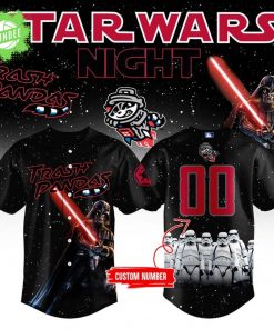 Limited Edition Rocket City Trash Pandas x Star War 2025 Baseball Jersey