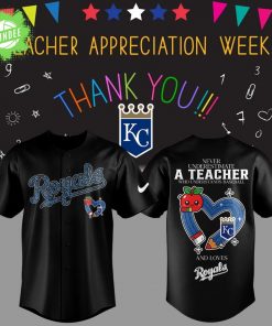 Limited Edition Royals Baseball Teacher Appreciation Game Black Jersey