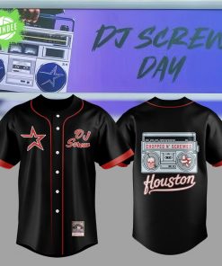 Limited Edition The Astros x DJ Screw collection Black Jersey