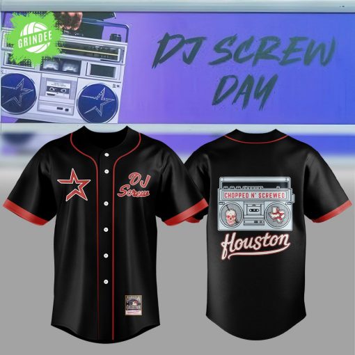 Limited Edition The Astros x DJ Screw collection Black Jersey