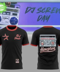Limited Edition The Astros x DJ Screw collection Black Shirt