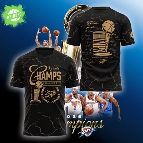Limited Edition Thunder x 2025 NBA Champions Black Shirt