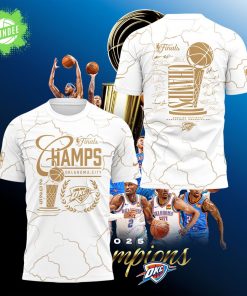 Limited Edition Thunder x 2025 NBA Champions White Shirt