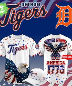 Limited Editions Detroit Tigers 4th of July USA Baseball Jersey