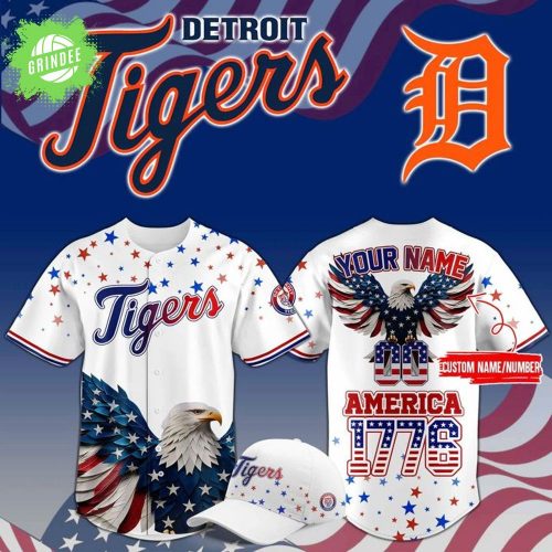 Limited Editions Detroit Tigers 4th of July USA Baseball Jersey