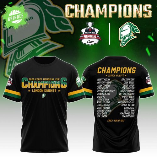 London Knights tshirt Champions Memorial Cup 2025 Editions Limited