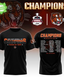 Medicine Hat Tigers tshirt Champions Memorial Cup 2025 Editions Limited