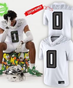 Men’s Nike White Oregon Ducks Game Football Jerseys